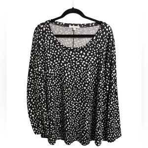 GREEN ENVELOPE 3X Animal Print L/S top, EUC. Super soft